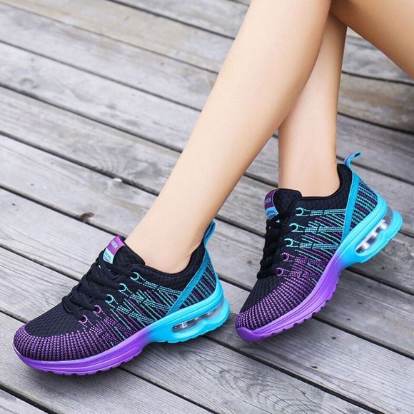 Women's Air Cushion Running Shoes Non-slip Breathable Casual Tennis Gym Sneakers - Picture 5 of 11